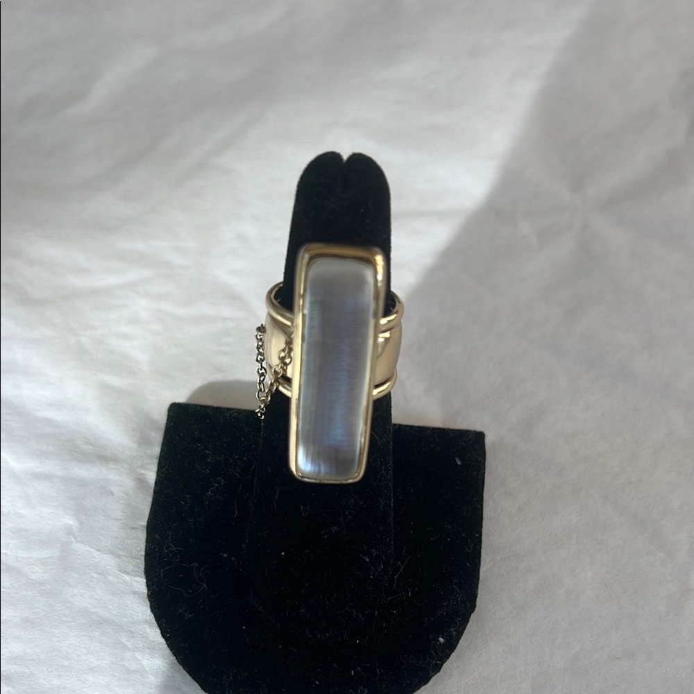 Alexis Bittar Elegant Gold and Silver Women's Ring